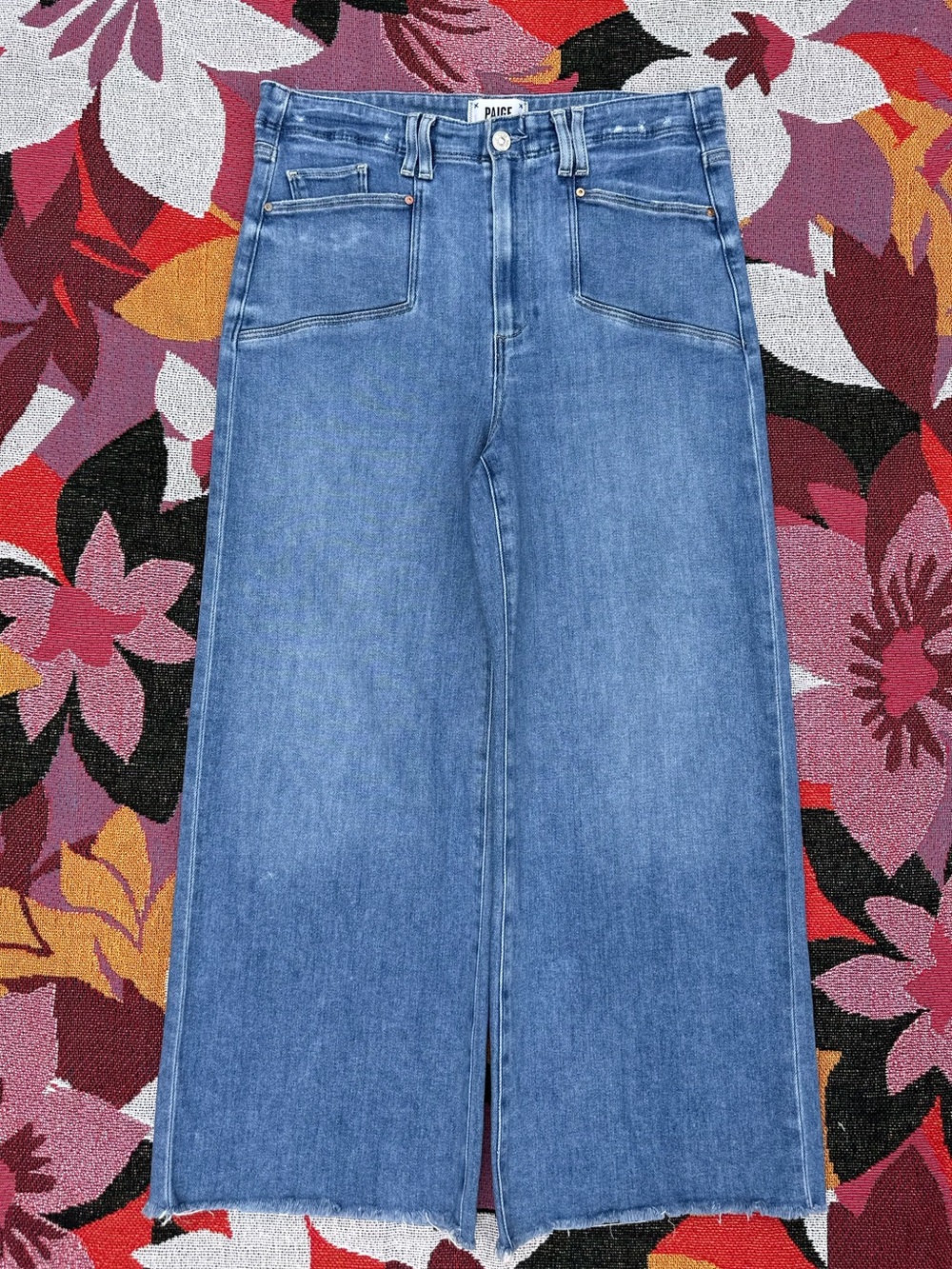 PAIGE Anessa High-Rise Wide Leg Crop Jeans
